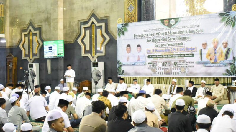 Gubernur Ajak Perkuat Iman dan Persatuan pada Peringatan Isra’ Mi’raj, Muhasabah Sambut 2026, serta Haul Guru Sekumpul