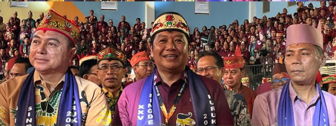 Wabup Felix Sonadie Y Tingan Hadiri Pembukaan Sinode Umum ke-25 GKE di Puruk Cahu