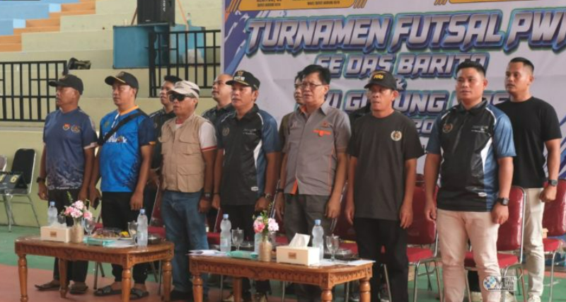 Wabup Rahmanto Muhidin Buka Turnamen Futsal PWI se-DAS Barito 2026
