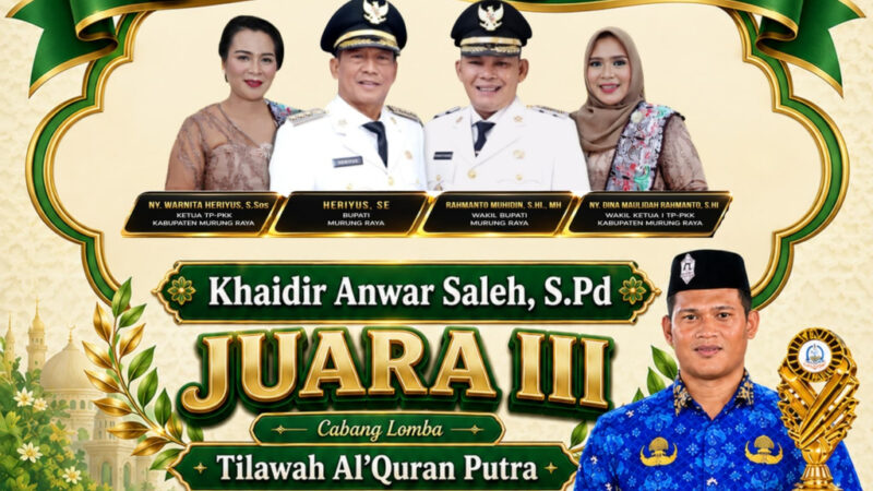 Qori Khaidir Anwar Saleh Juara III MTQ VIII KORPRI Tingkat Nasional 2026