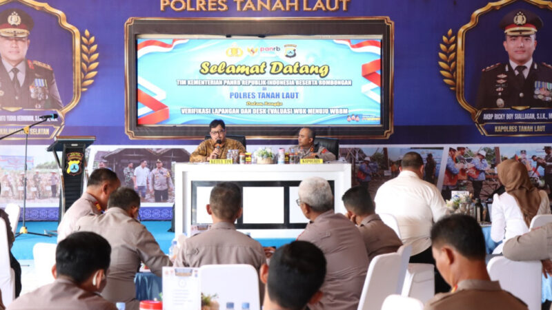Kapolres Sebut Verifikasi Lapangan dan Desk Evaluasi Momentum Polres Tanah Laut Menuju Predikat WBBM