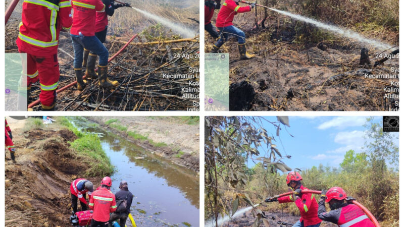 Peduli Keselamatan Masyarakat, PT Arutmin Turut Tangani Karhutla Bersama BPBD Kalsel dan ESDM Siaga Bencana