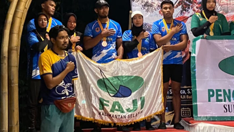 FAJI Kalsel Sabet Tiga Medali di Kejurnas Arung Jeram Bali Tahun 2026